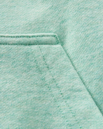 Laidback Organic Cotton Hoodie - Aqua Marl - Flatlay