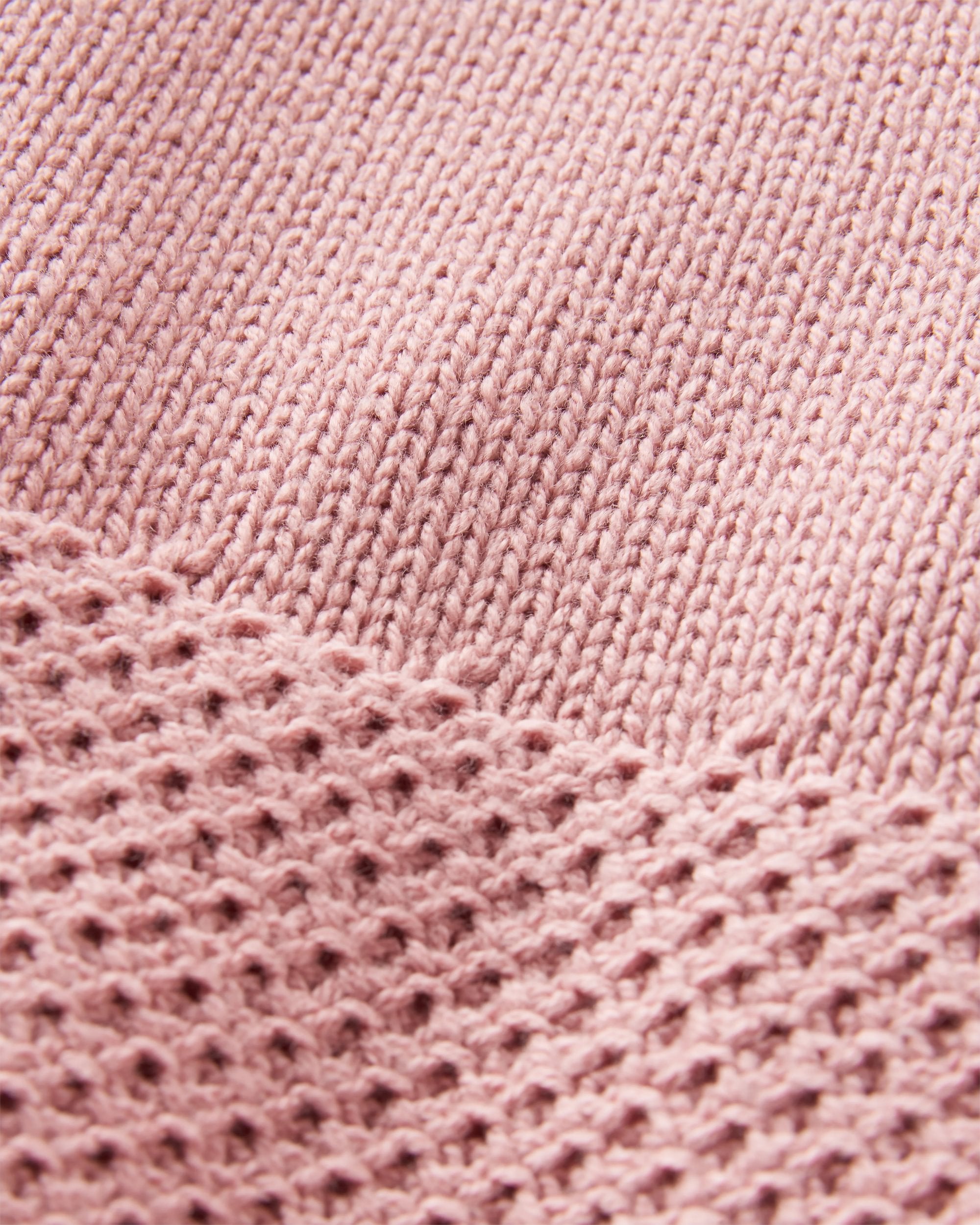 Cove Organic Cotton Knitted Jumper - Pink Haze - Flatlay