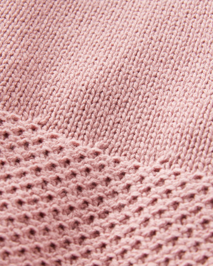 Cove Organic Cotton Knitted Jumper - Pink Haze - Flatlay