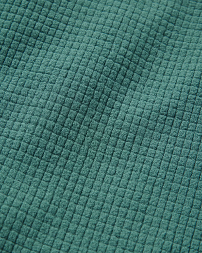 Forestscape Recycled Fleece Crew - Deep Ocean - Flatlay