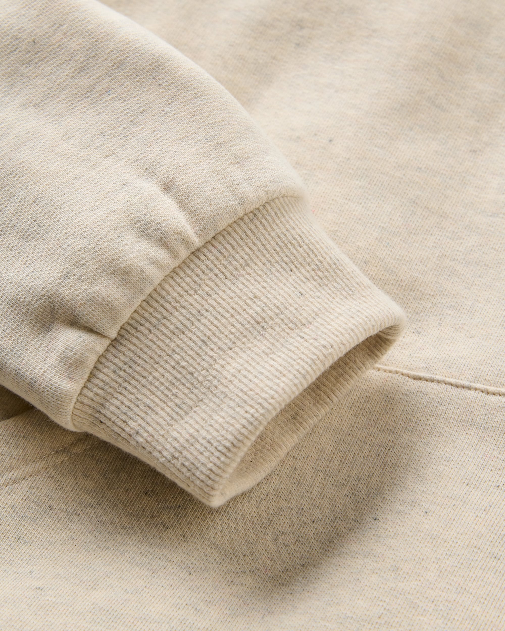 Patch Recycled Cotton Hoodie - Milky Marl - Flatlay