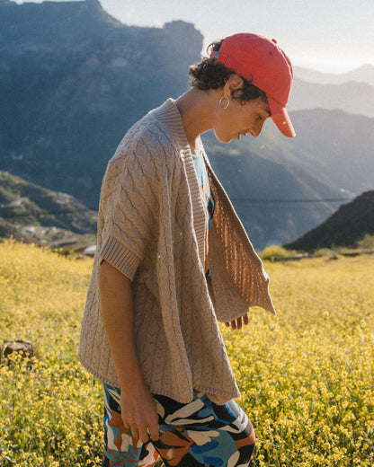 Homely Knitted Cardigan - Simply Taupe - Lifestyle