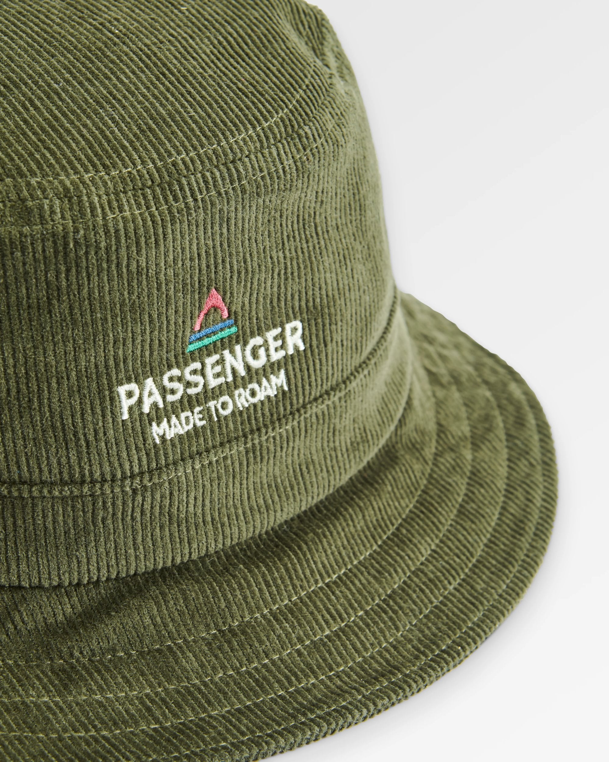 Forest Recycled Cord Bucket Hat - Khaki - Flatlay