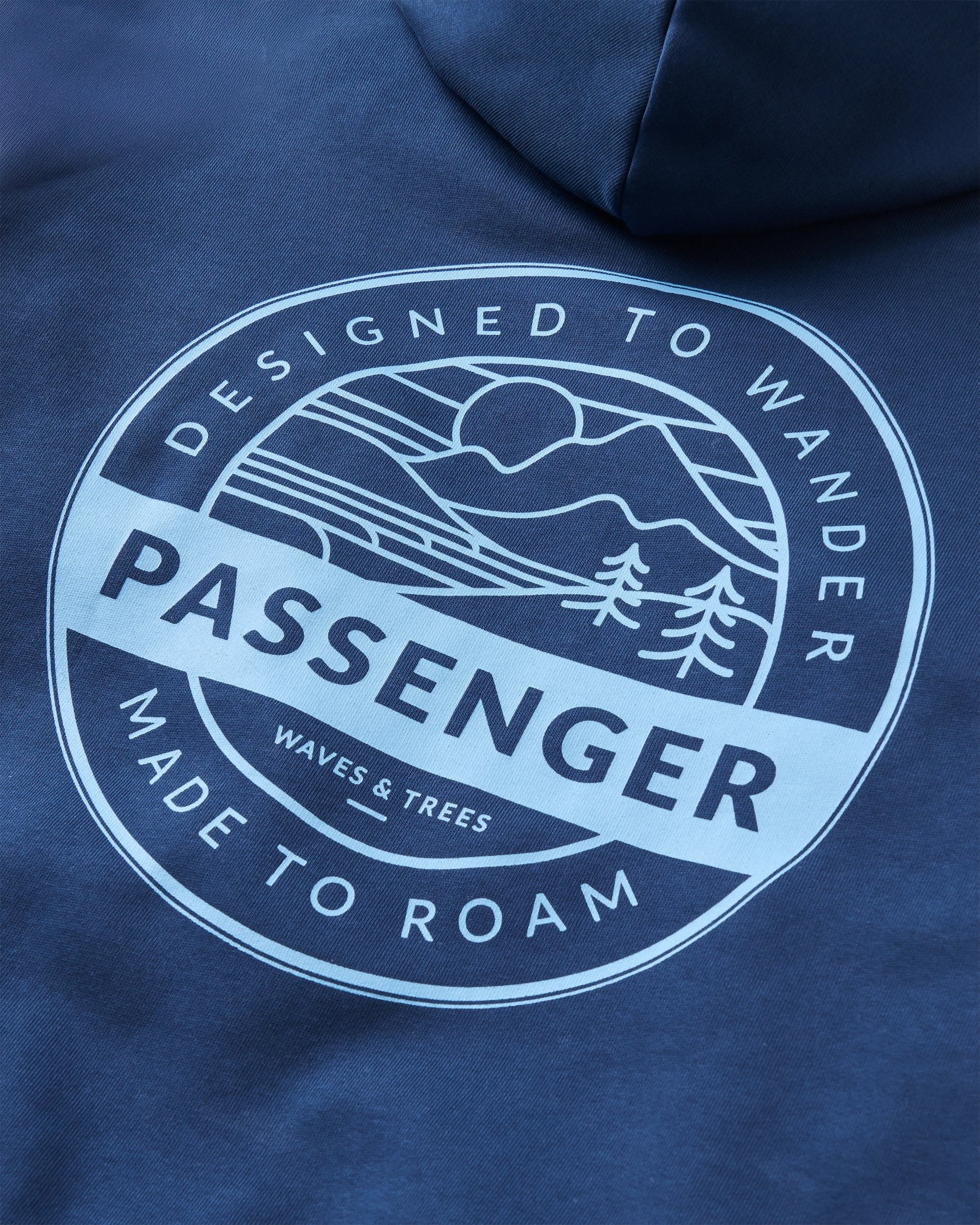 Odyssey Organic Cotton Hoodie - Rich Navy - Flatlay