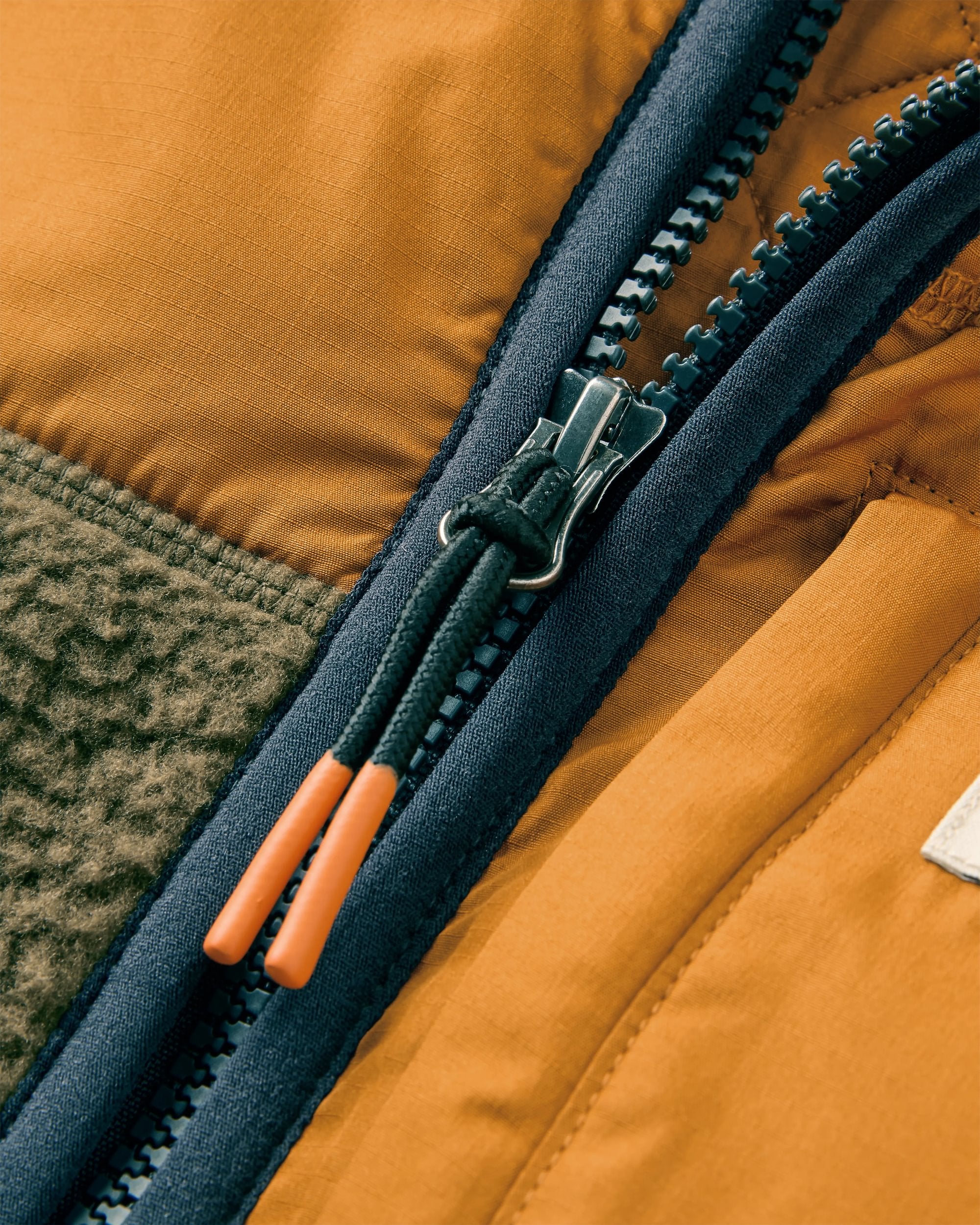 Offgrid Recycled Sherpa Fleece Vest - Dark Olive - Flatlay