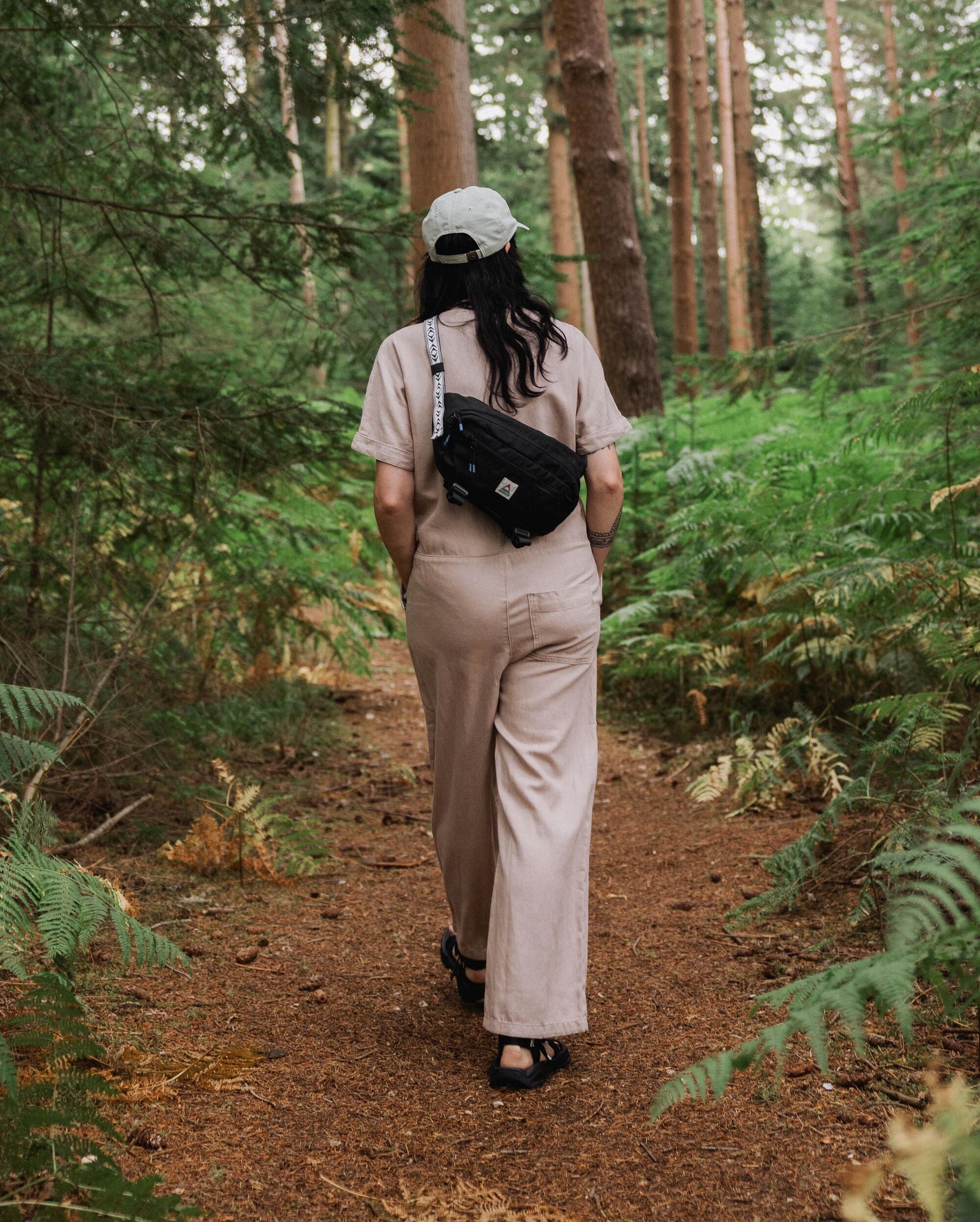 Esen Short Sleeve Jumpsuit - Simply Taupe - Lifestyle