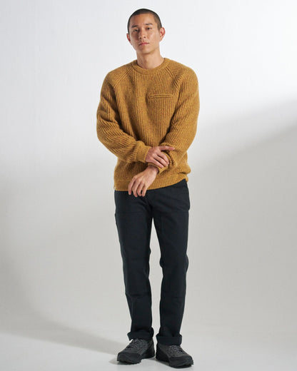 Fog Windproof Knitted Jumper - Dusty Ochre - Studio Model