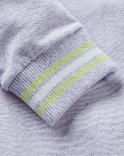 Fade Organic Cotton Sweatshirt - Lilac Mist Marl - Flatlay