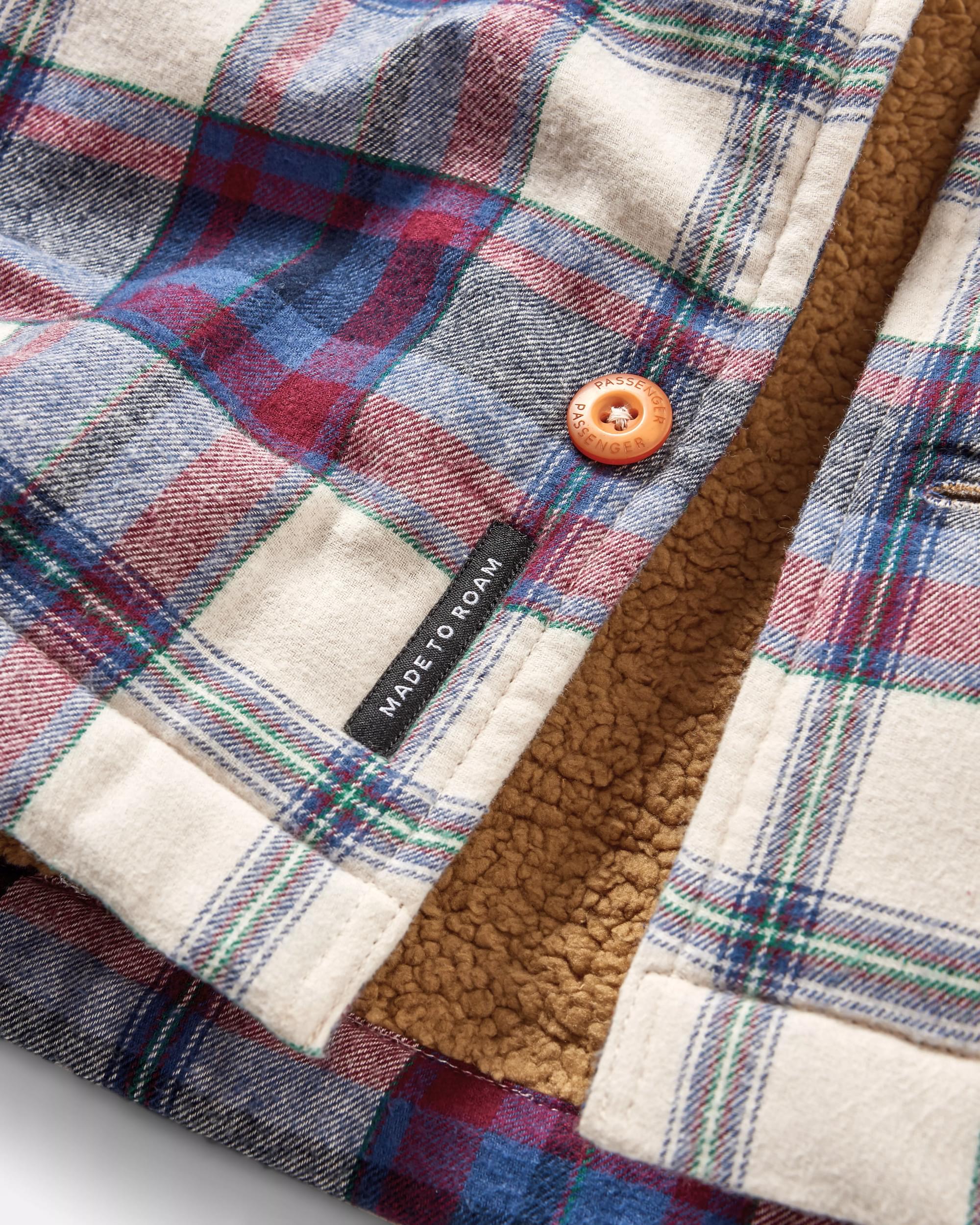 Freestyle Sherpa-Lined Overshirt - Vintage White - Flatlay