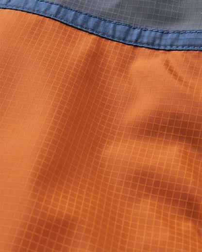 Viento Recycled Windshell Jacket - Dark Denim/Sunset Orange - Flatlay