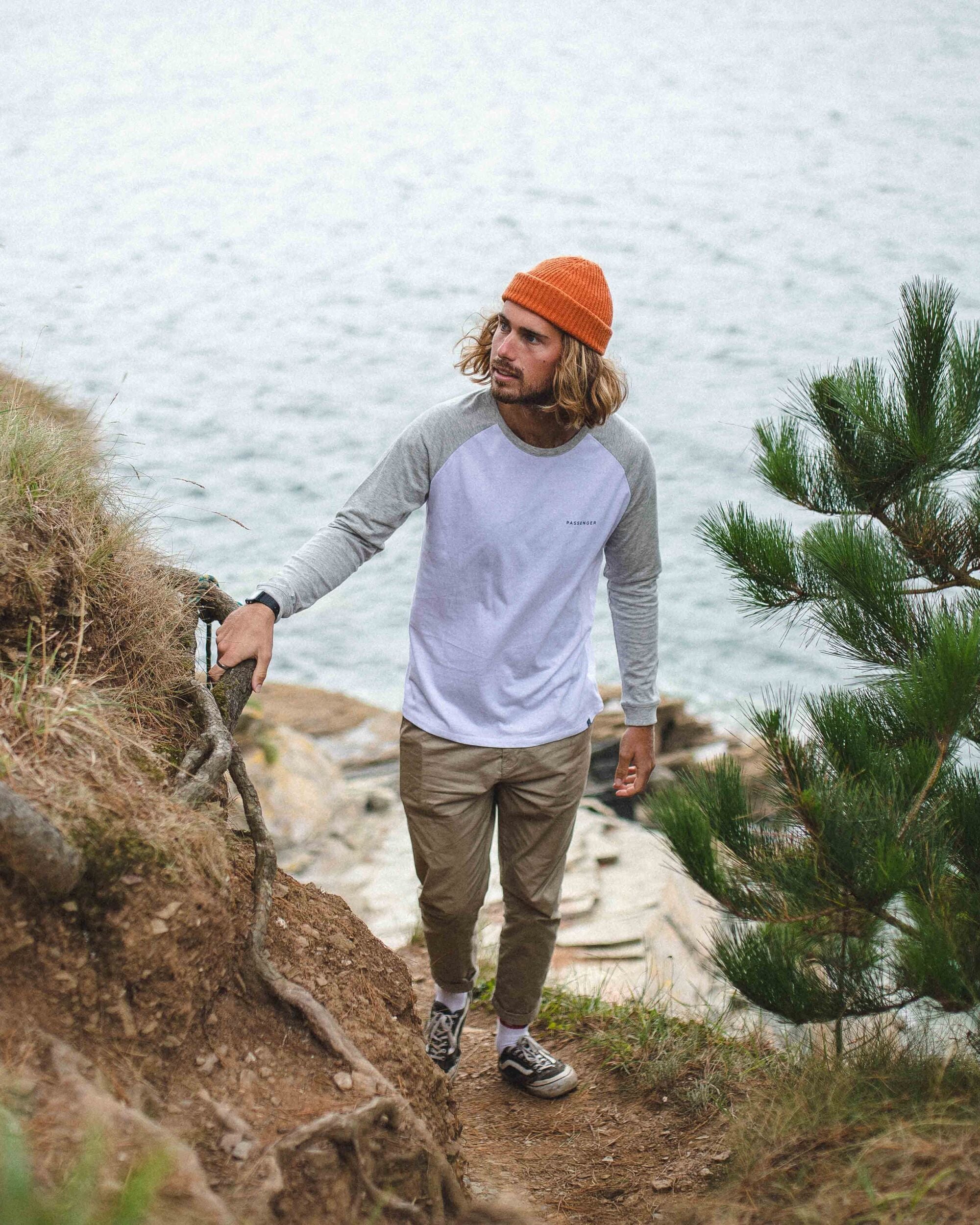 Made To Roam Recycled LS T-Shirt - White - Lifestyle