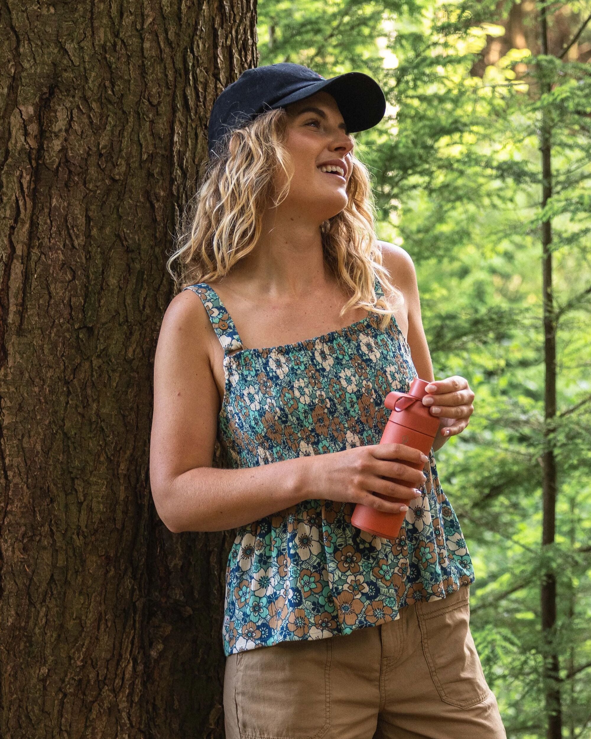 Soleis Woven Cami - Vintage Floral Aqua - Lifestyle