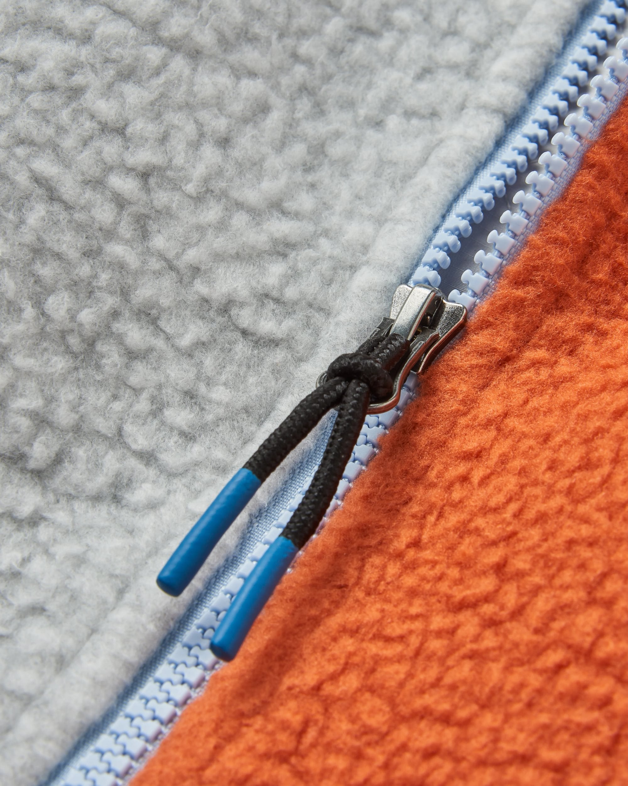 Maine 1/2 Zip Recycled Sherpa Fleece - Blue Steel - Flatlay