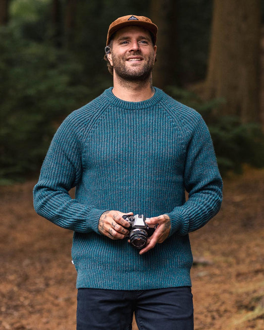 Fog Recycled Knitted Jumper - Deep Teal