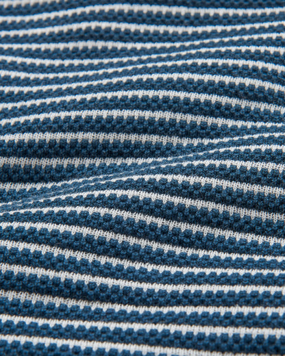 Muir Organic Knitted Jumper - Dark Denim - Flatlay