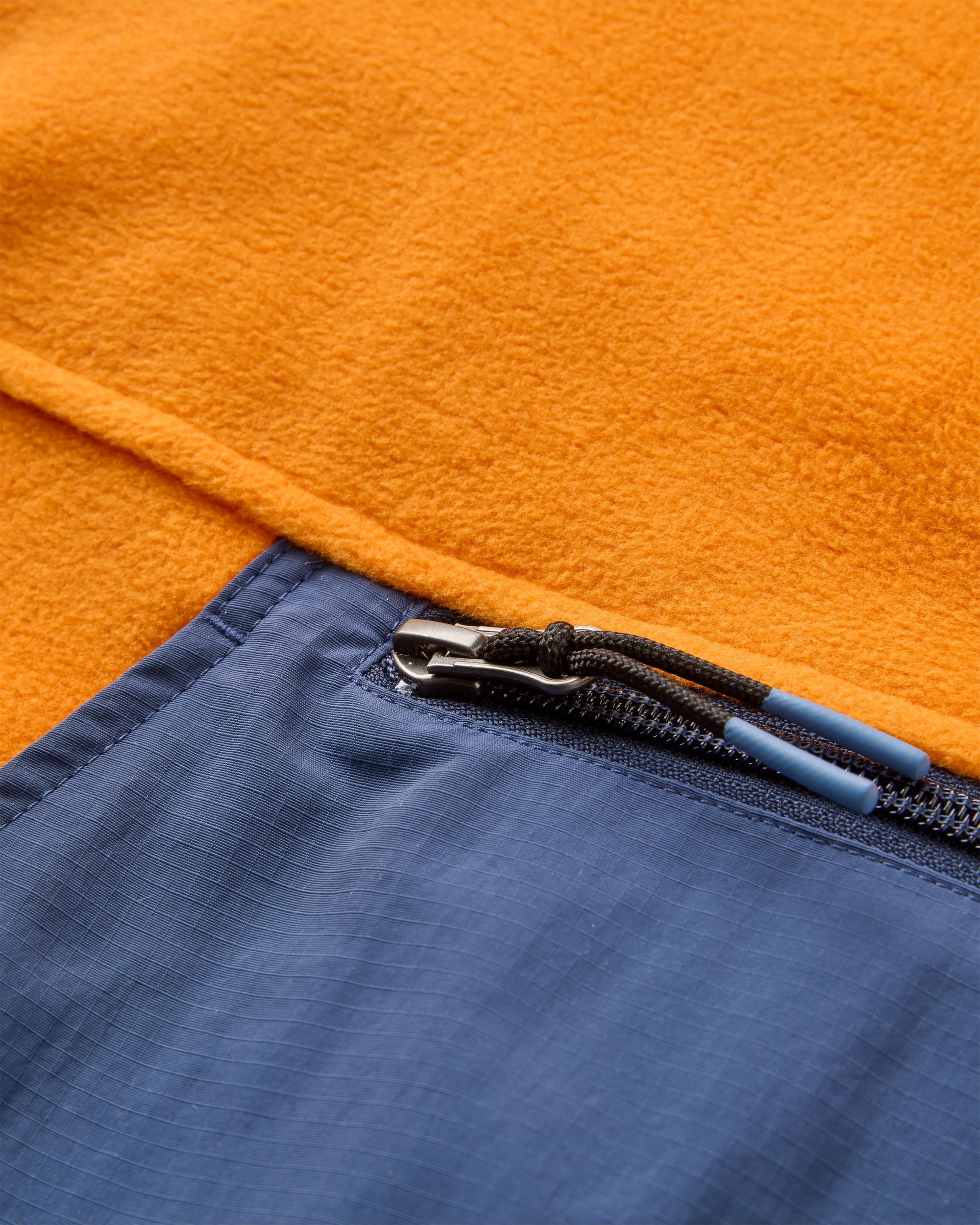 Alexander Hooded Polartec® Fleece - Sunrise Orange - Flatlay