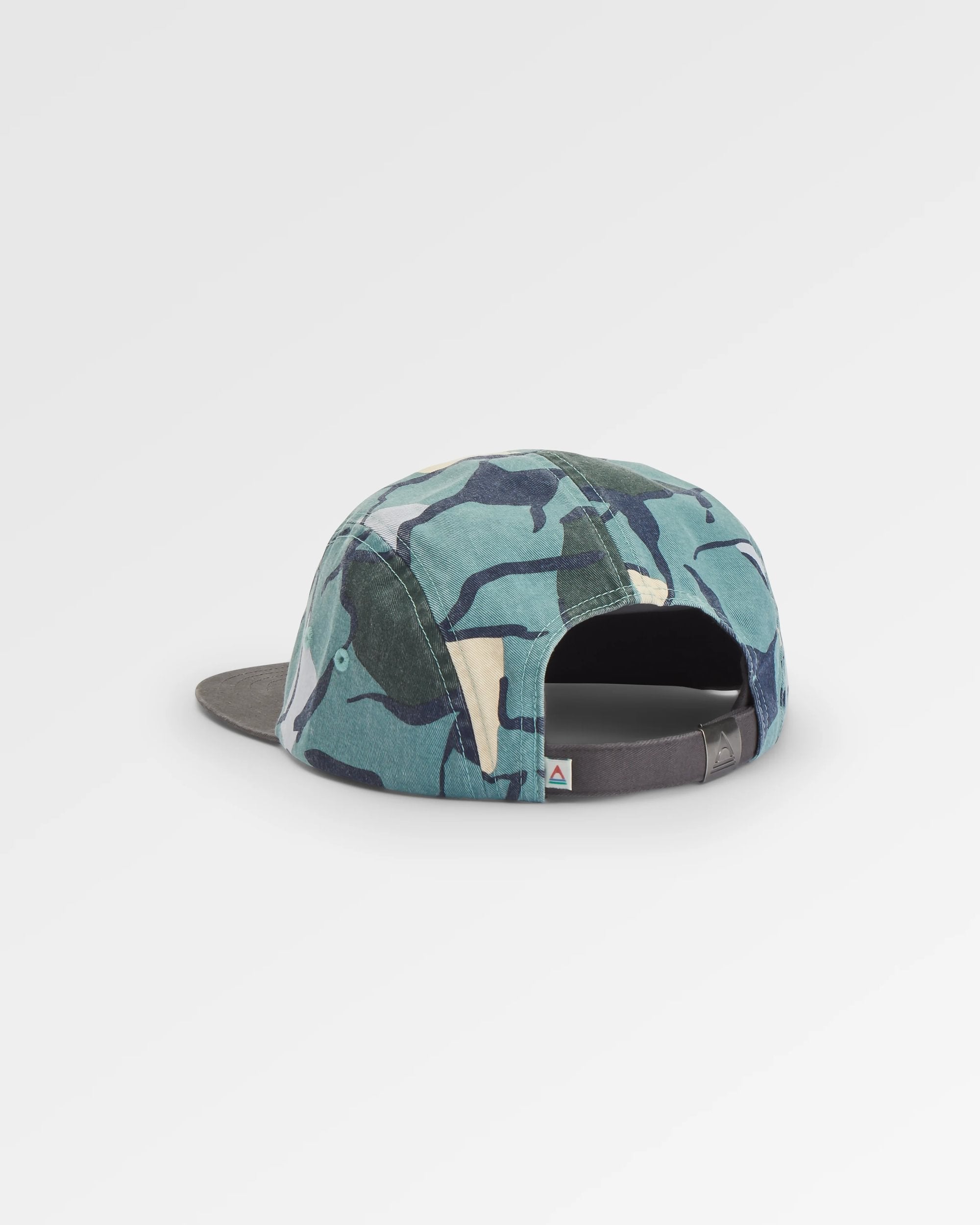Coast Organic Cotton 5 Panel Cap - Abstract Trails Arctic - Flatlay
