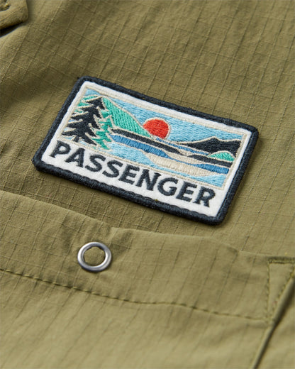 Arden Ripstop Short Sleeve Shirt - Khaki - Flatlay