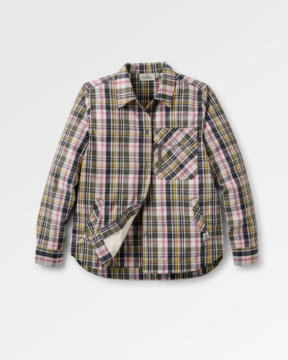Mistline Overshirt - White Sand Multi Check - Flatlay