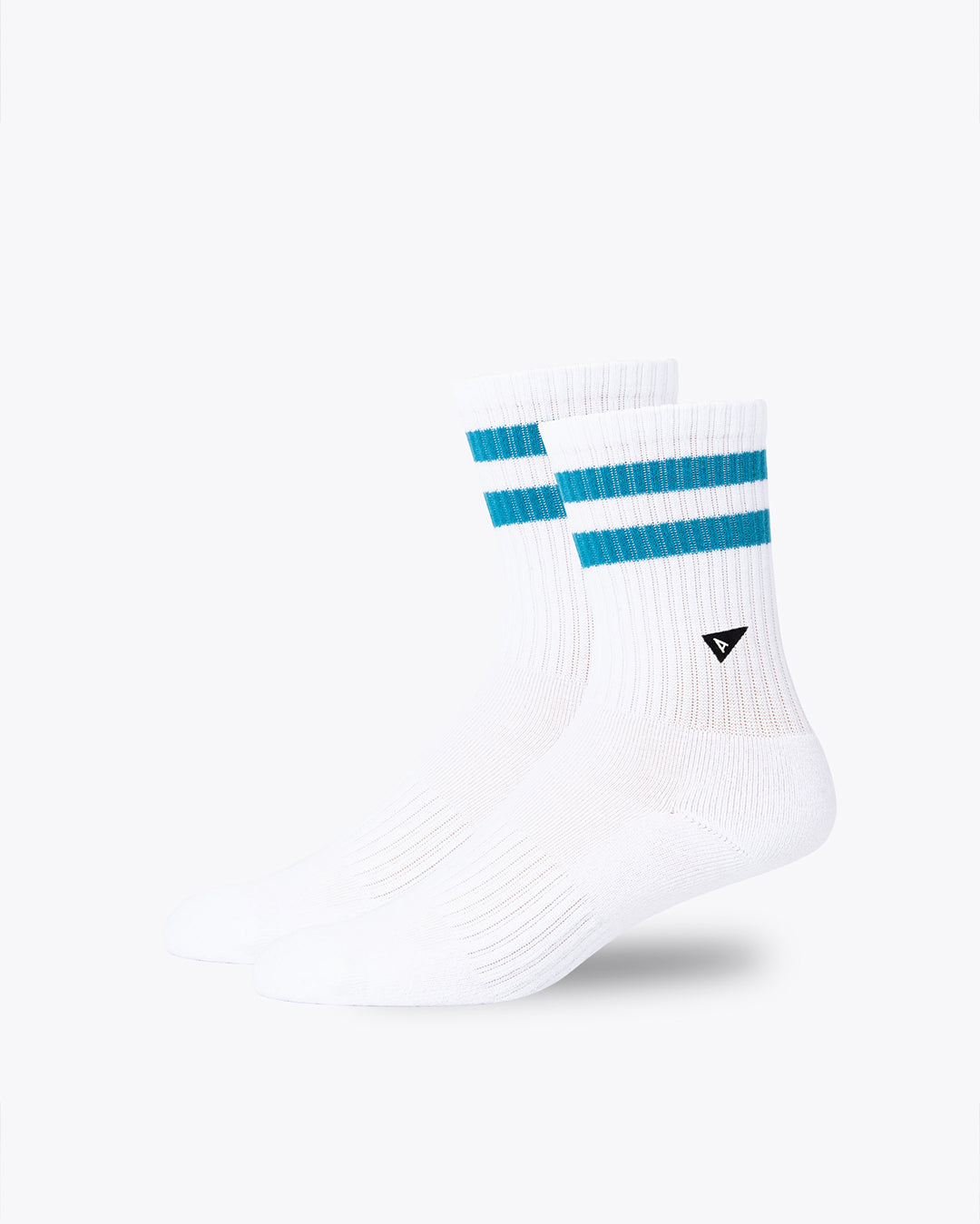 Crew Sock Short - Retro Stripe/Salvia Blue