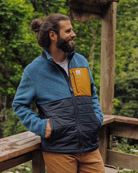 Born Explorer Polar-Lined Sherpa Fleece Blue Steel – Passenger