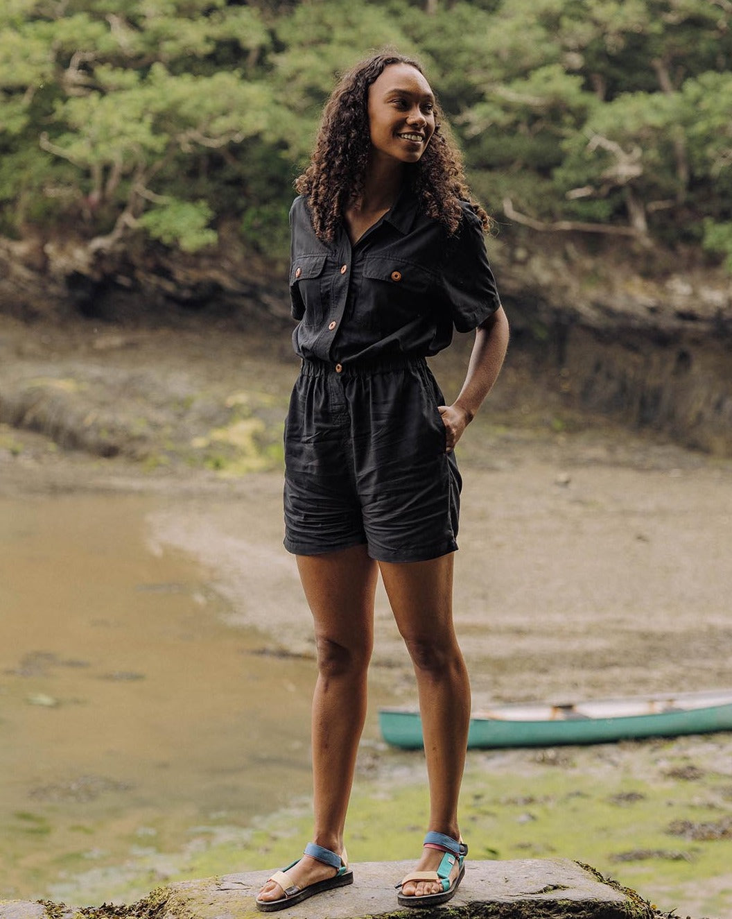 Topaz Short Boiler Suit Black Passenger