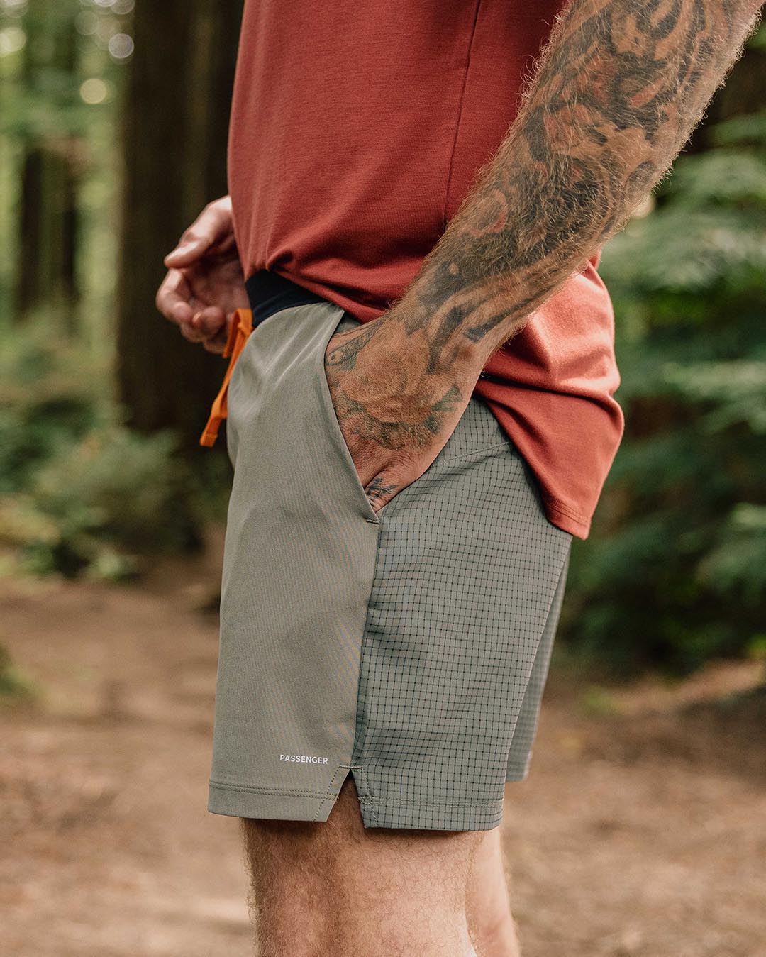 Descent Trail Recycled Shorts - Dusty Olive