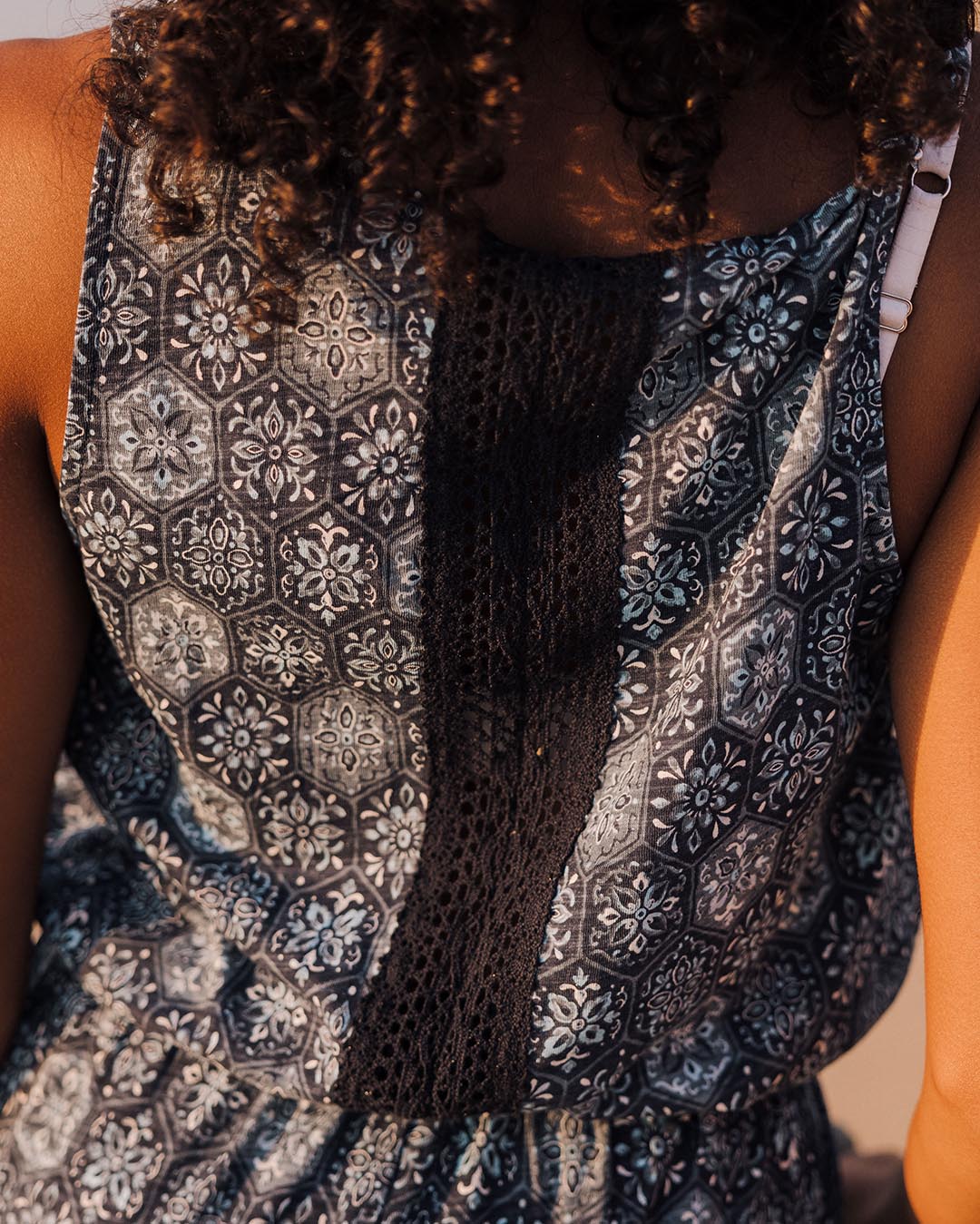 Eva Recycled Cotton Jumpsuit - Tile Dark Denim