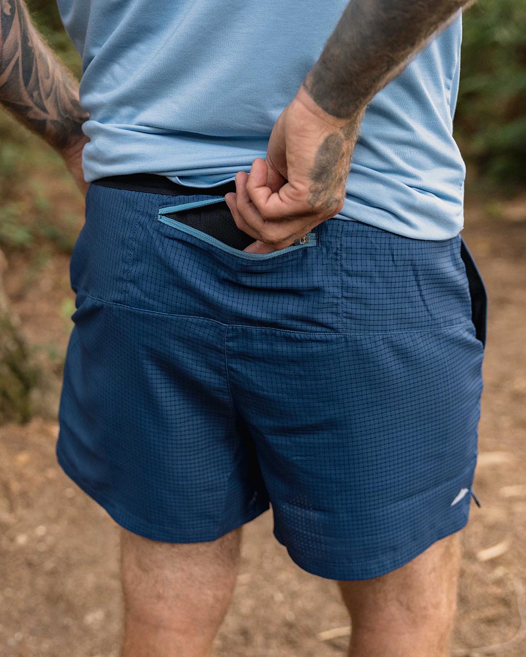 Descent Trail Recycled Shorts - Dark Denim
