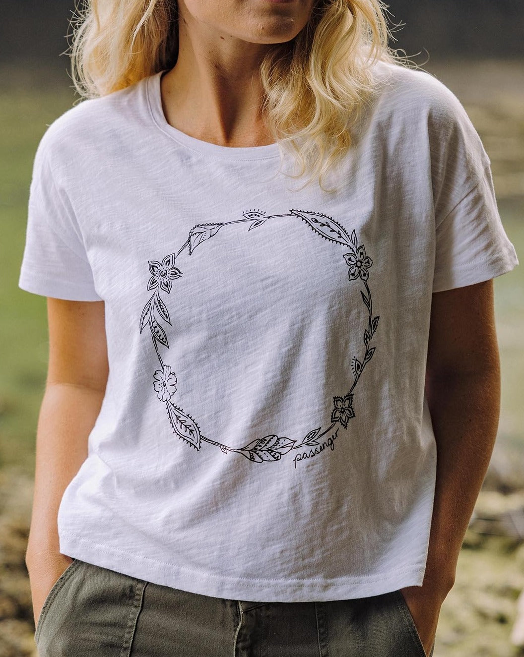 Daisy Chain Recycled Cotton T-Shirt - White
