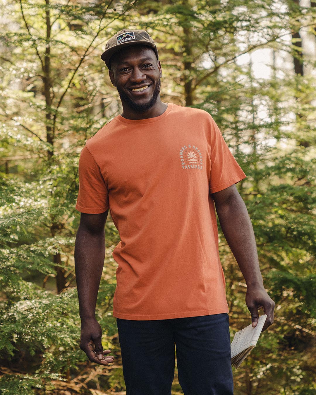 Flare Recycled Cotton T-Shirt - Burnt Orange