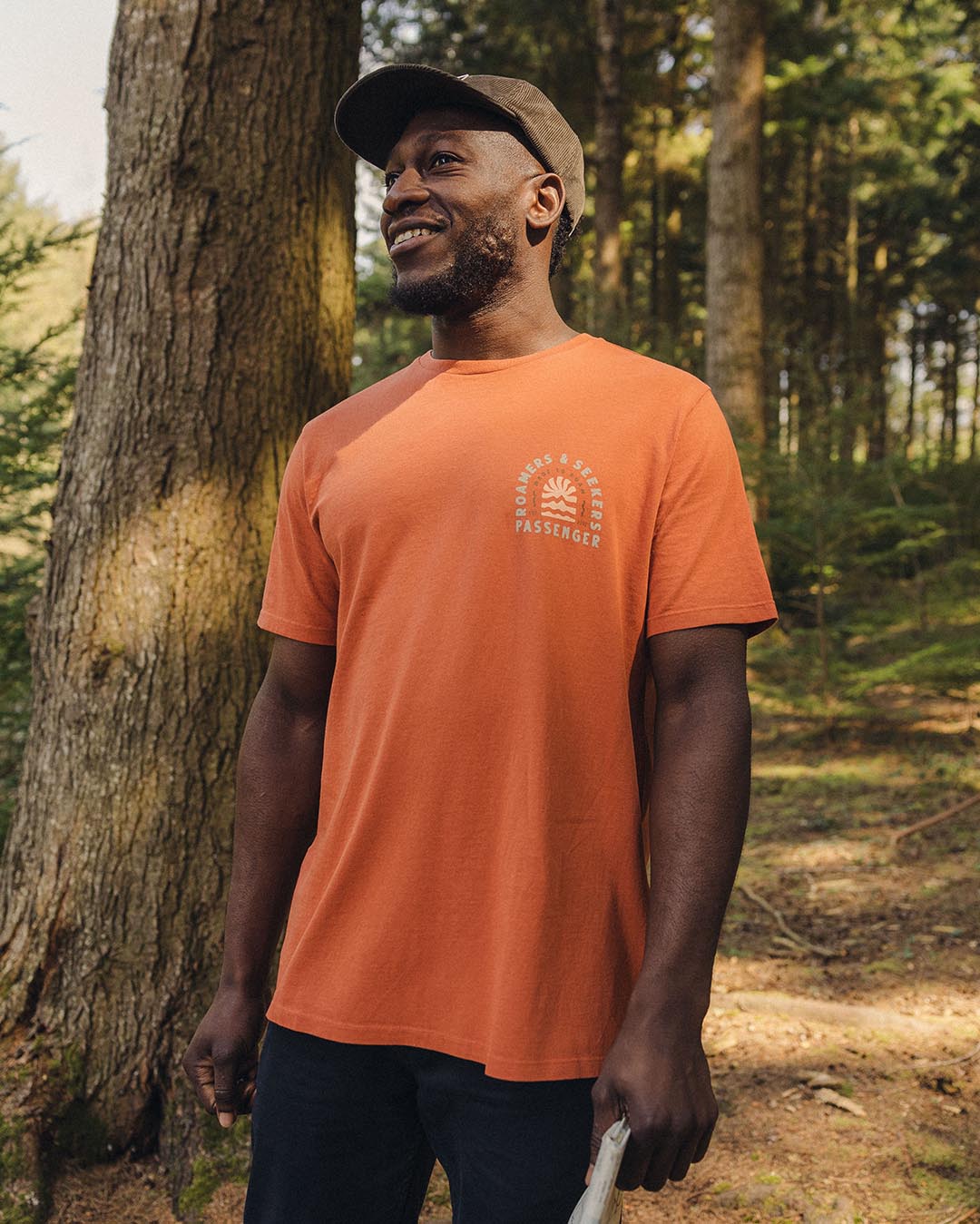 Flare Recycled Cotton T-Shirt - Burnt Orange