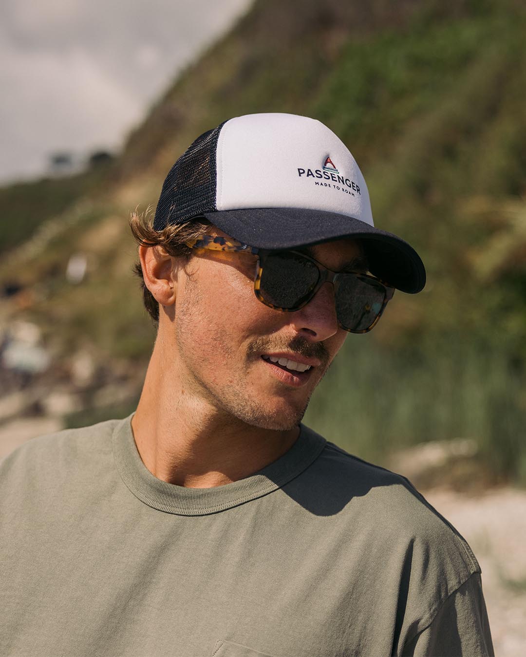 Beechey Snapback Trucker Cap - Black/ White - Lifestyle - Male