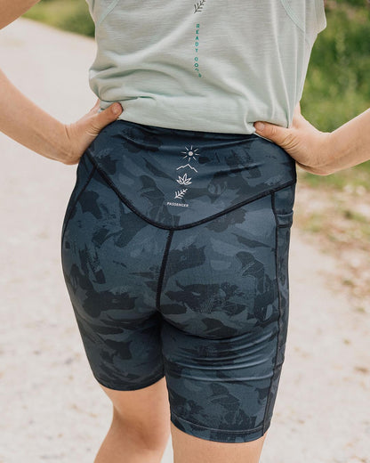 Route Recycled Cycling Short - Black Abstract