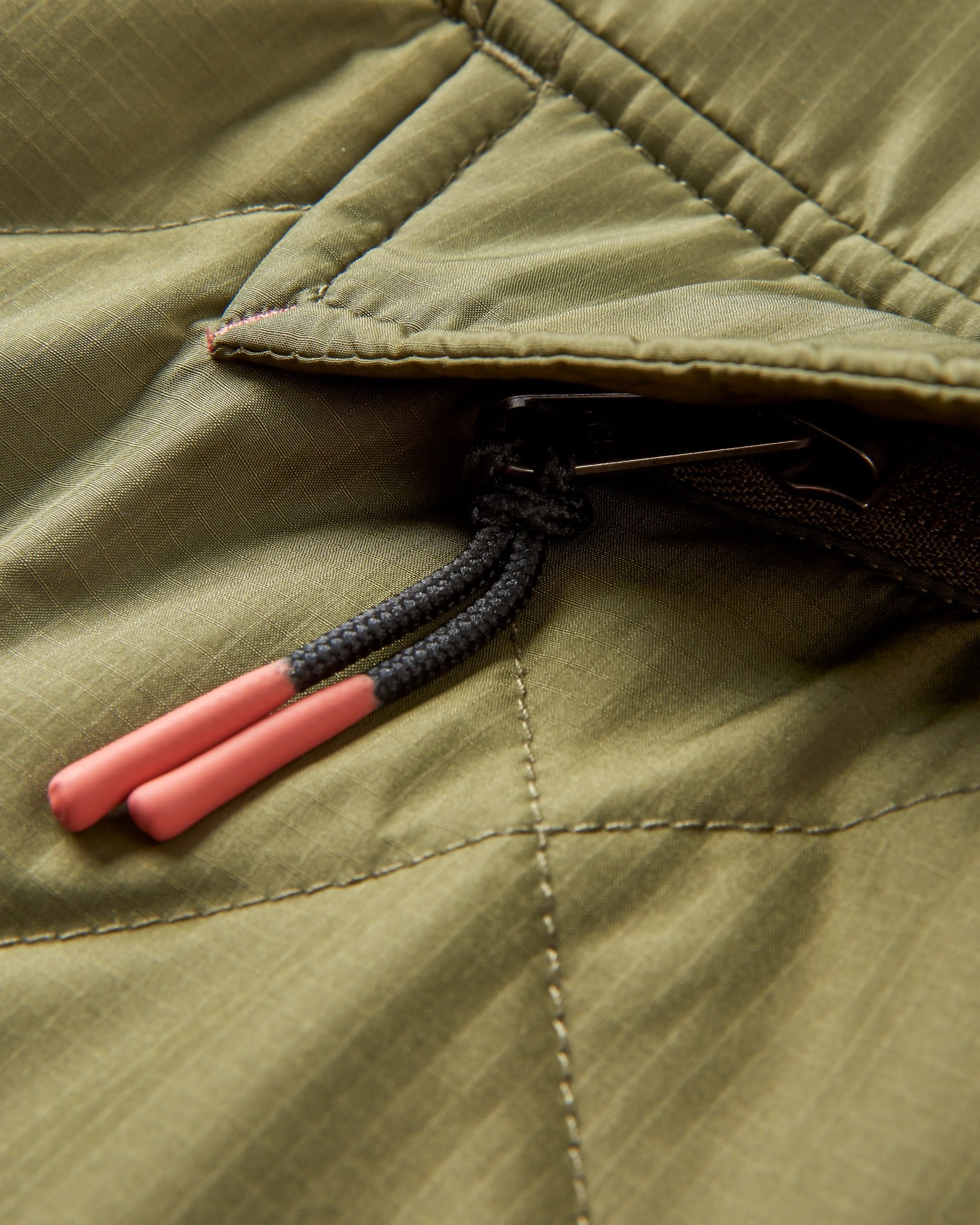 Oceanic Recycled Insulated Anorak - Black/Khaki - Flatlay