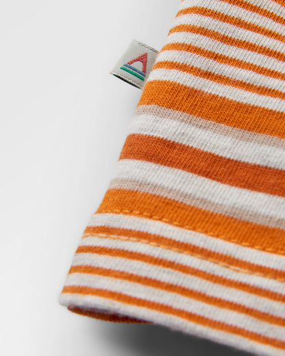 Retro Relaxed Fit T-Shirt - Sunrise Orange Stripe - Flatlay