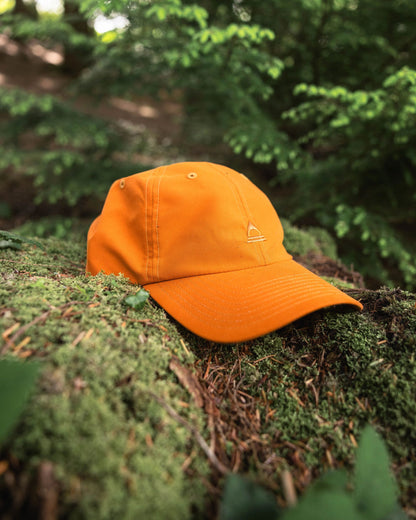 Classic Light Recycled 6 Panel Cap - Sunrise Orange - Lifestyle
