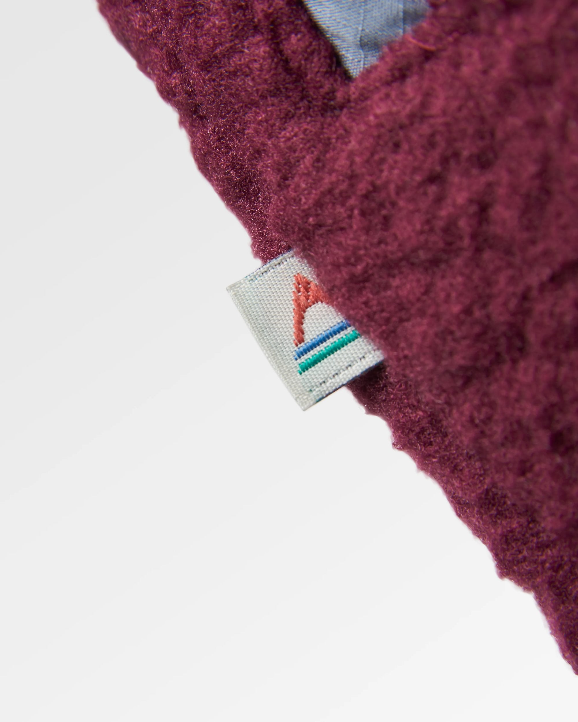 Offgrid 1/2 Zip Recycled Sherpa Fleece - Grey Marl/Fig - Flatlay