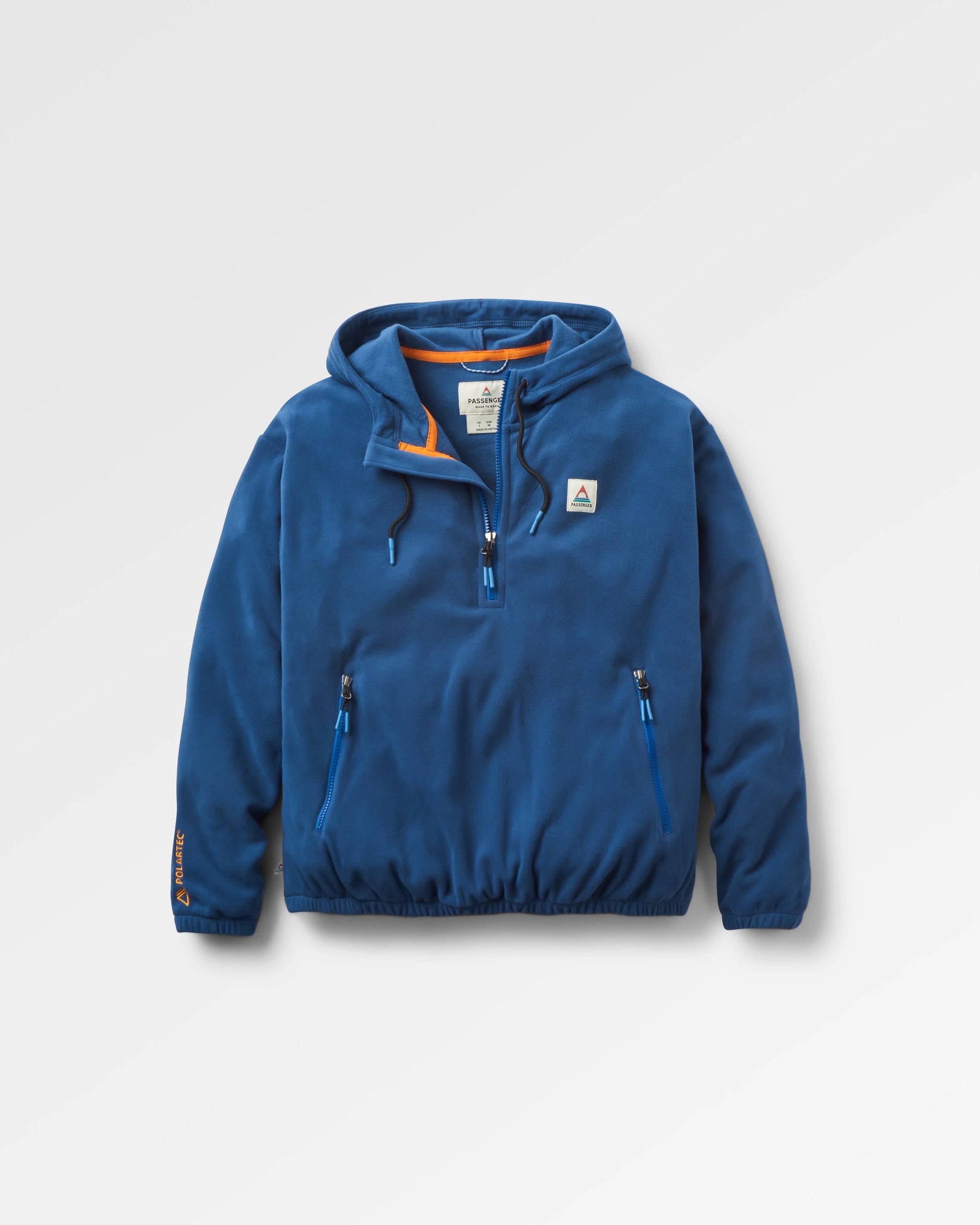 Ayla Micro Polartec® Hooded Fleece - Dark Denim - Flatlay