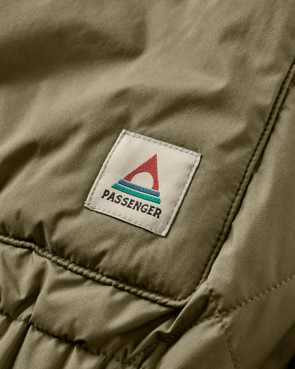 Lucia Sherpa Lined Bomber Jacket - Dusty Olive - Flatlay