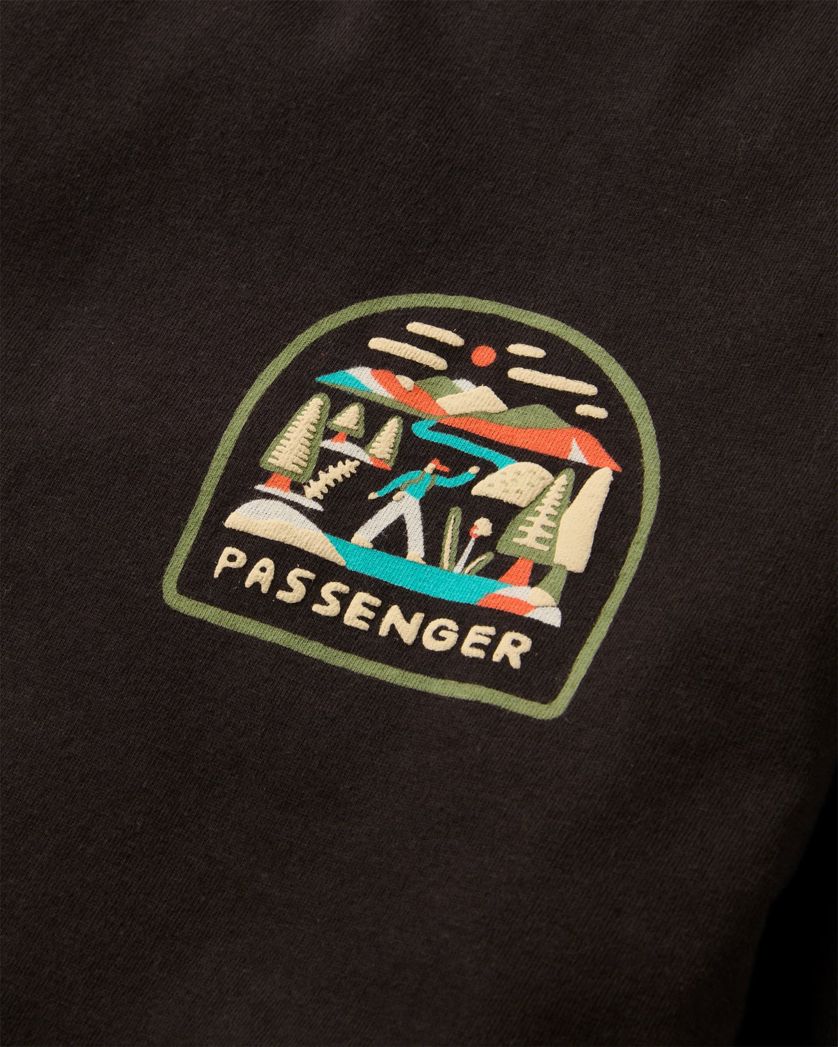 Lost Patch T-Shirt - Black - Flatlay