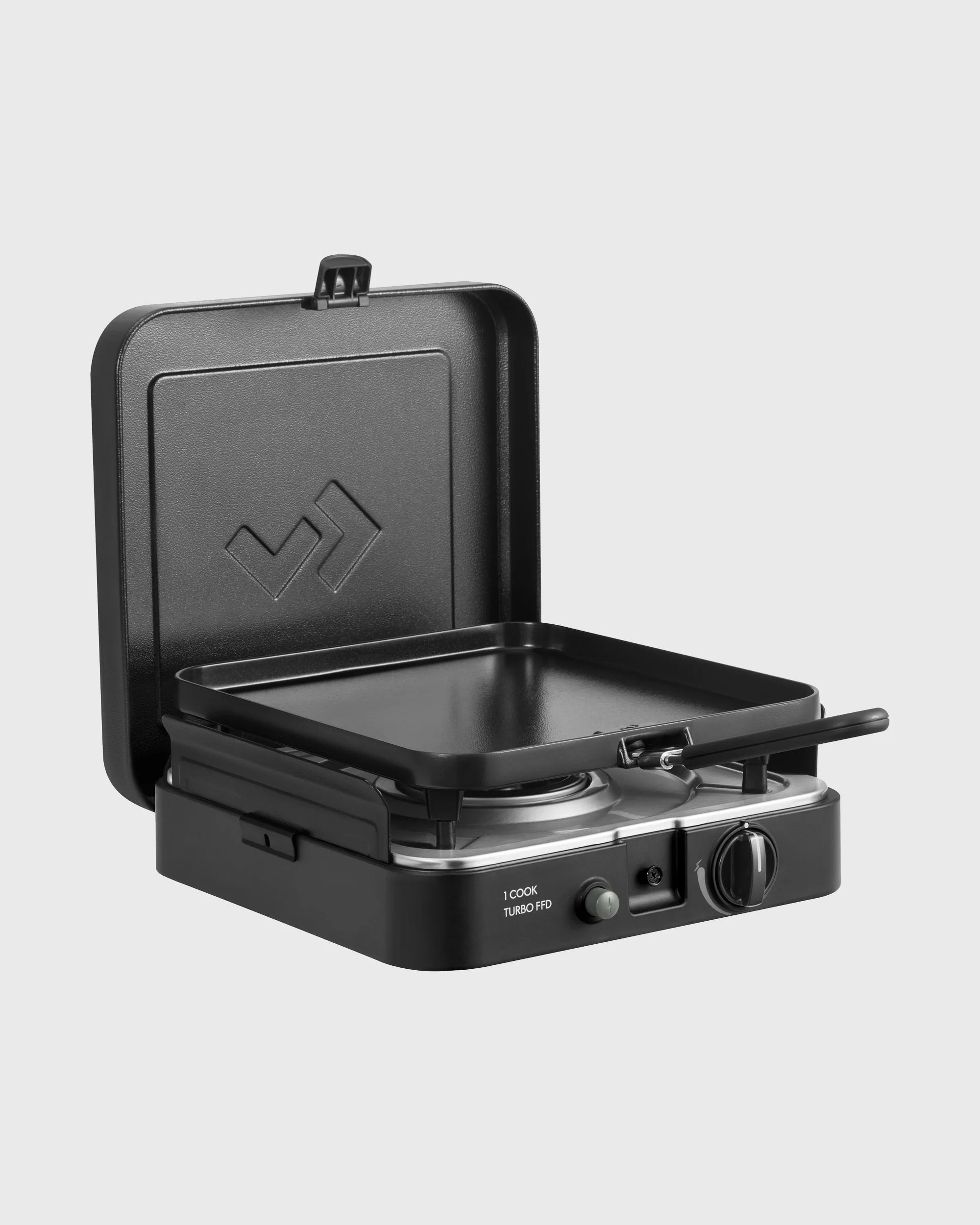 CADAC Dometic 1 Cook Turbo FFD Flat Grill Plate QR - Black - Flatlay