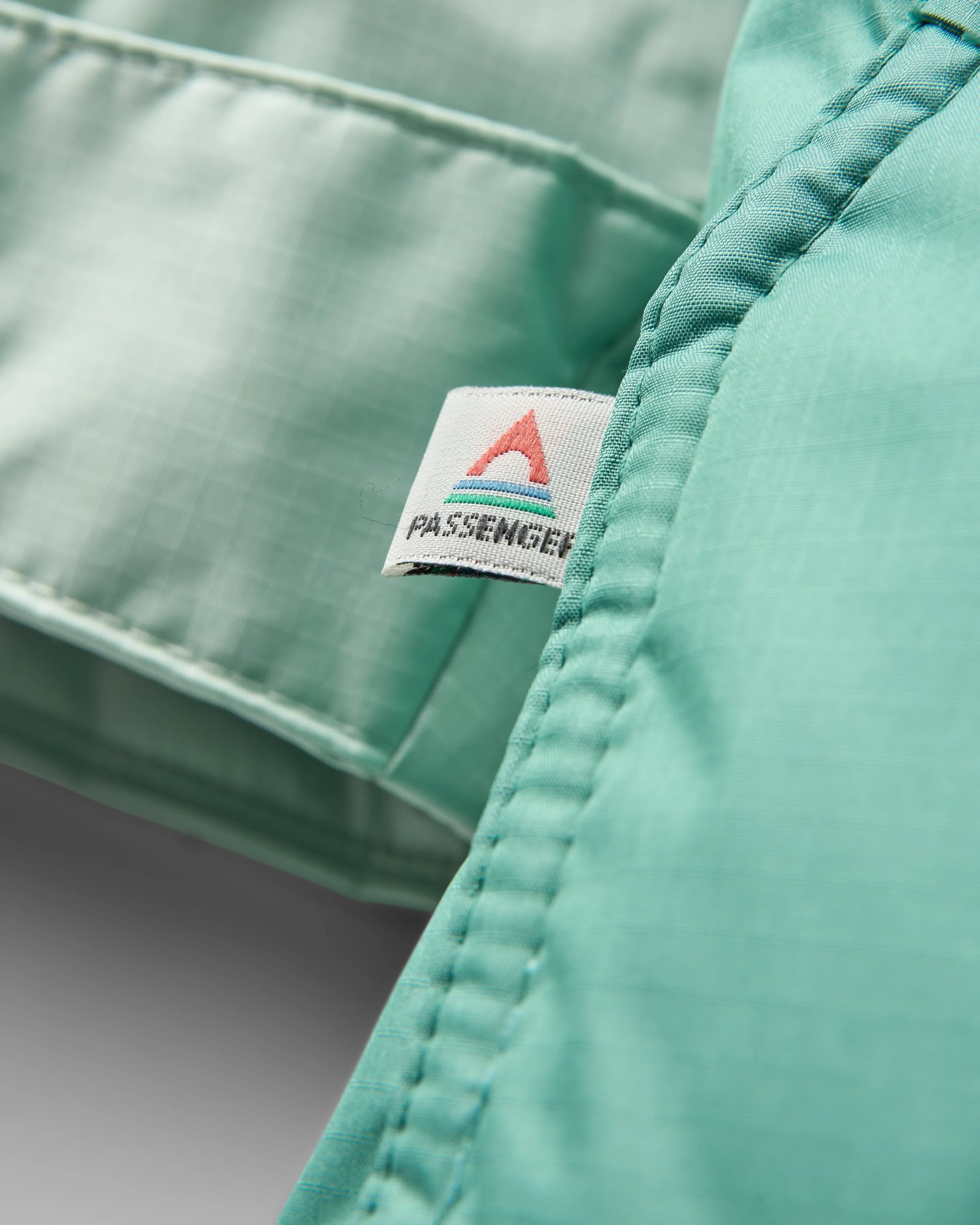 Waves Recycled Sherpa Lined Changing Robe - Spearmint/Deep Ocean - Flatlay