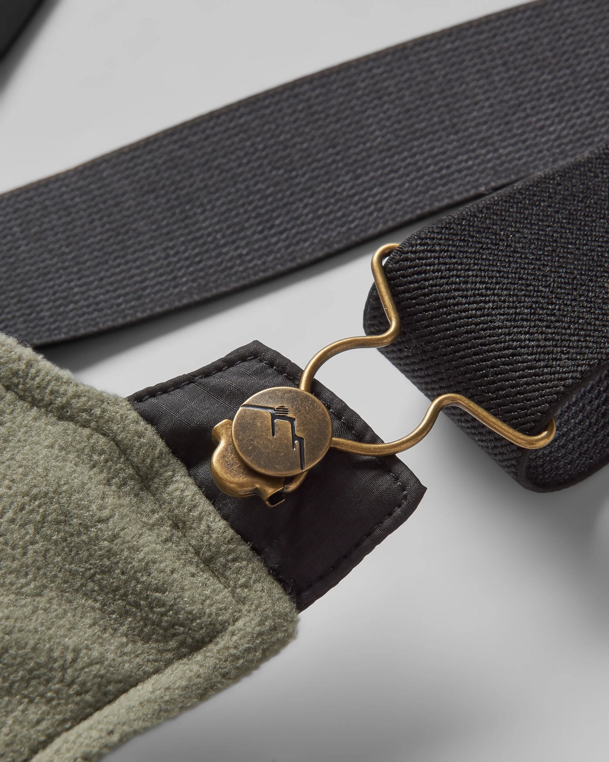 Ace Recycled Polar Fleece Dungarees - Dusty Olive - Flatlay