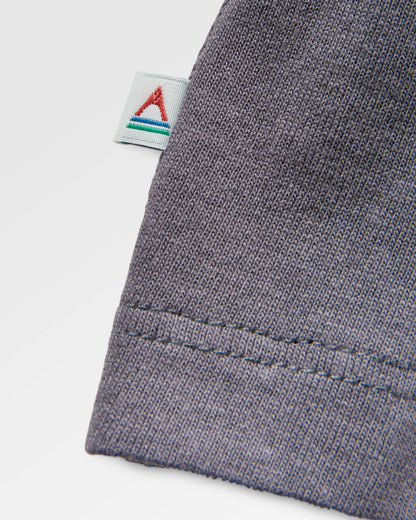 Seasonal Recycled Cotton Oversized T-Shirt - Charcoal - Flatlay