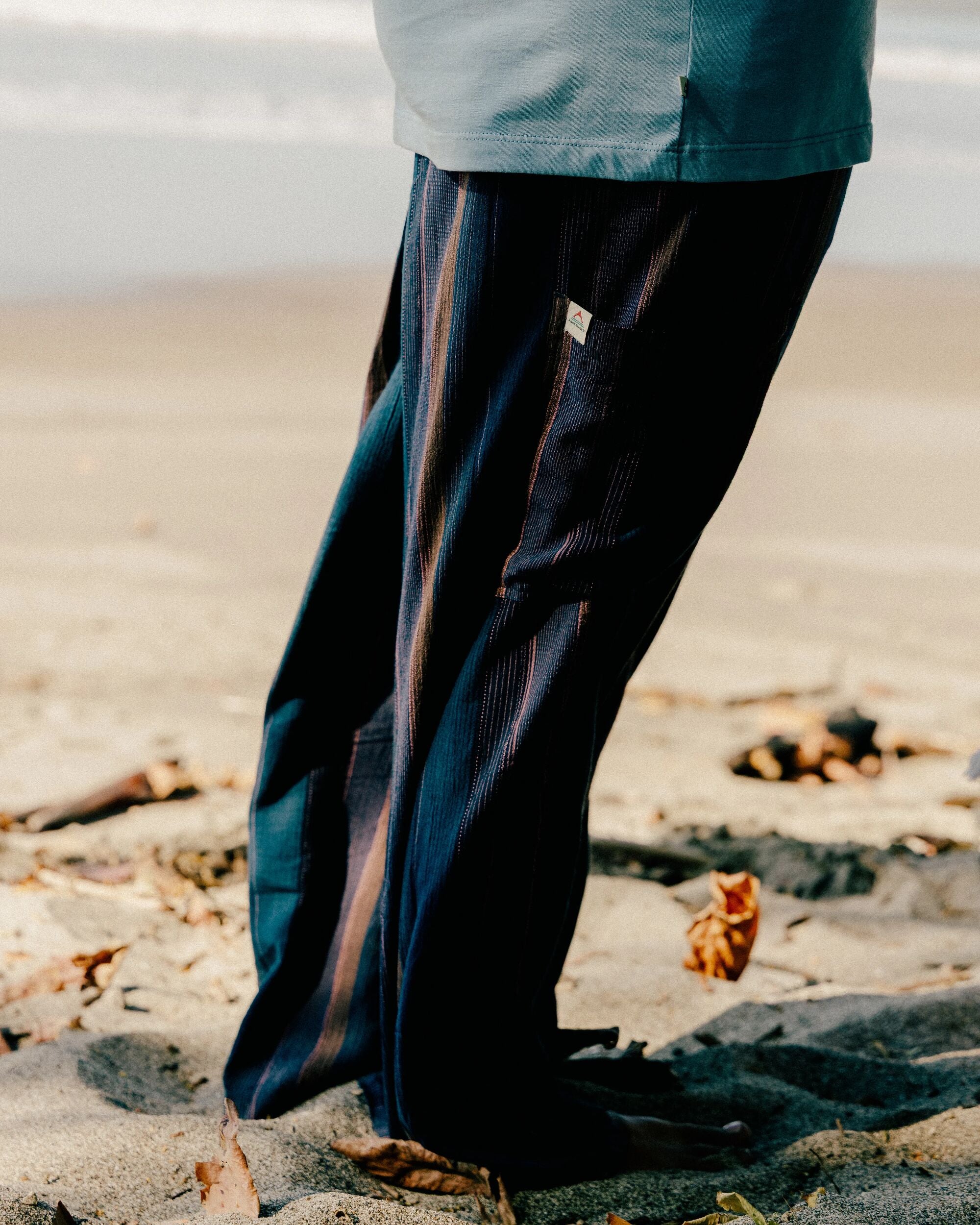 Someday Woven Trouser 2.0 - Dark Denim Multi Stripe - Lifestyle