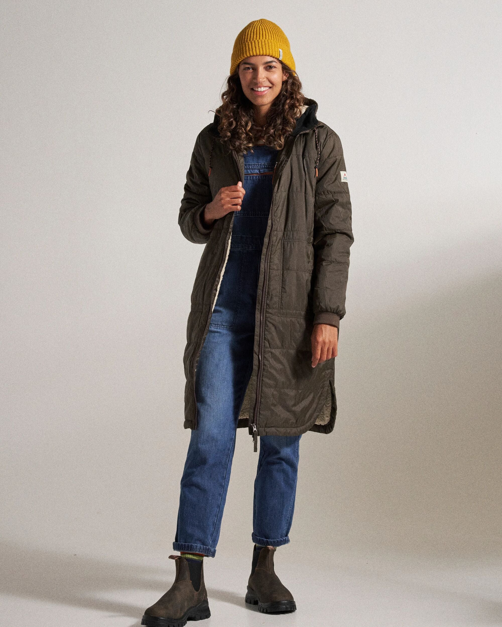 Flora Recycled Sherpa Lined Parka Coffee – Passenger
