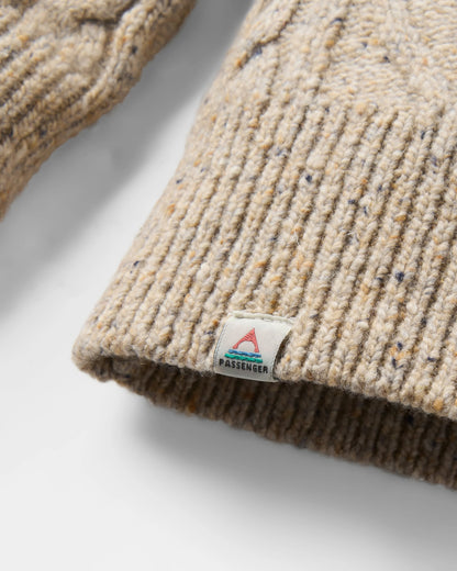 Sandbar Merino Wool Knitted Jumper - Oatmeal - Flatlay