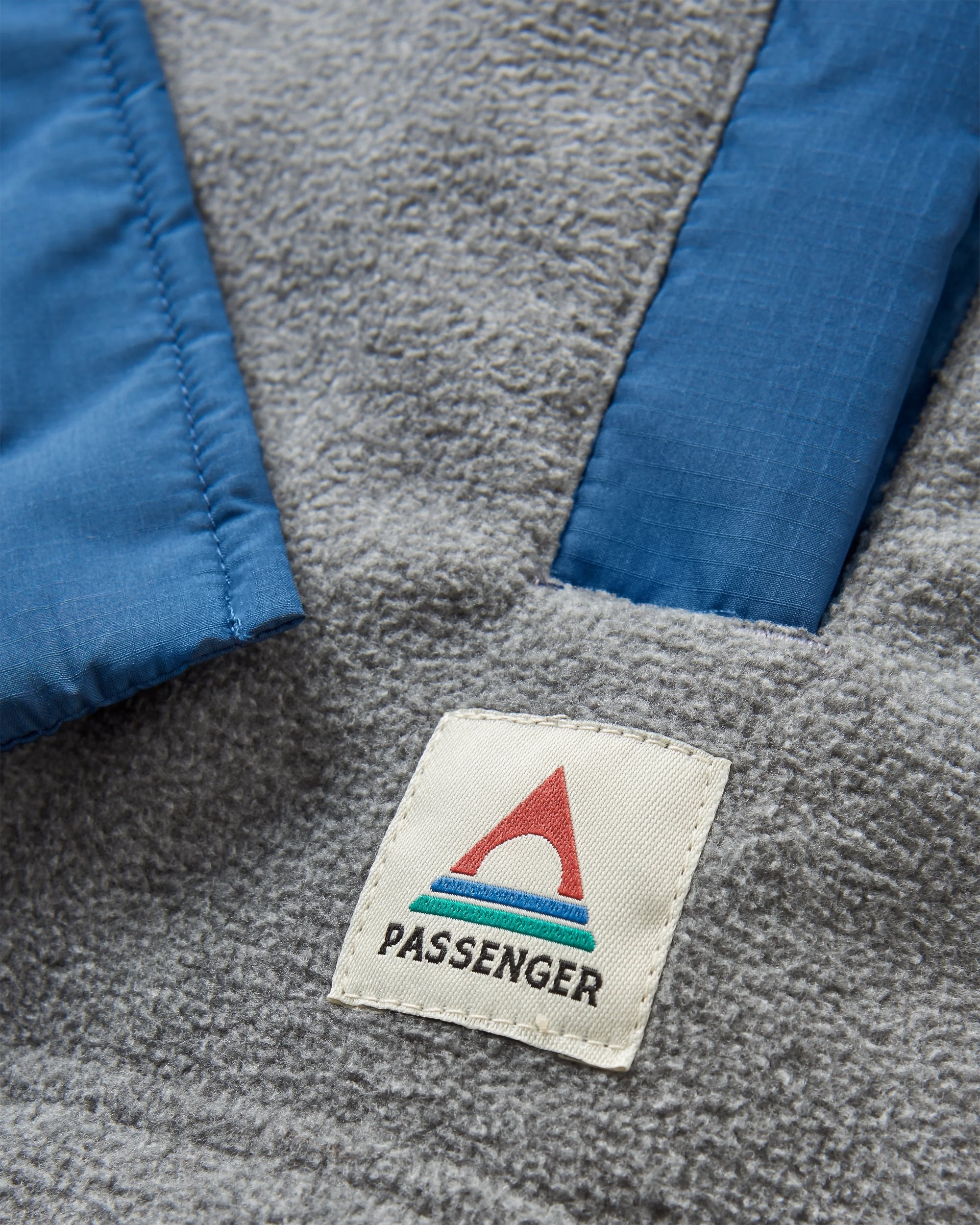 Firelight Sherpa Lined Overshirt - Grey Marl - Flatlay