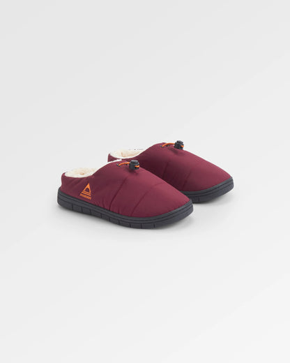 Step Out Women's Fleece Lined Slipper - Wine - Flatlay